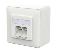 METZ CONNECT E-DAT C6A prise IDC, 2 ports, AP, blanc trafic