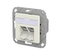 METZ CONNECT E-DAT C6A Prise IDC, 2 ports, UPk, blanc pur