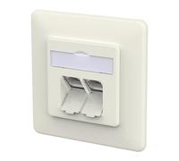 METZ CONNECT Prise DAT C6A LS 2 ports, UP, blanc pur