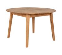METZ - Table de repas ronde en bois extensible D118 Marron