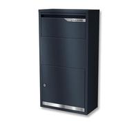 Metzler Boîte à Colis Anthracite RAL 7016 | Inoxydable & Massive | pour Paquets jusu'à Taille S | Avalon 3