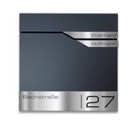 Metzler Boîte aux Lettres Murale Anthracite pour 2 foyers avec Compartiment journaux et numéro de Maison - 2 plaques nominatives INOX gravées au Laser - étanche et anticorrosion | Albrecht