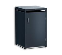 Metzler Box à poubelles 1x240L en Acier Massif poudré Anthracite | Habillage pour 1 bac | revêtement pour conteneurs | verrouillable | Box individuelle