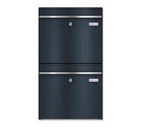 Metzler Double-Boîte aux Lettres en Acier Inoxydable | avec Plaque de Nom remplaçable | RAL 7016 Gris Anthracite | BK212 Verticale