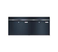 Metzler Double-Boîte aux Lettres en Acier Inoxydable | avec Plaques de Nom remplaçable | RAL7016 Gris Athracite | BK212 Horizontale
