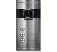 Metzler Interphone vidéo 3 maison familiale | Sonnette de porte avec caméra FullHD | Moniteur opt. 7" | Application smartphone | Avec connexion pour ouvre-porte | Connexion IP 2 fils | Acier