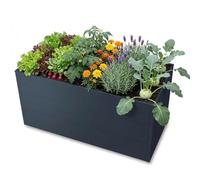 Metzler Jardinière surélevée pour Le Jardin - Acier Anthracite - Parterre de Jardin en métal résistant aux intempéries - pour Plantes et Fleurs - 150 x 75 x 77 cm
