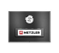 Metzler® sonnette en saillie avec plaque nominative interchangeable et bouton inox LED au choix fer micacé durable IP67 | acier inox résistant intempéries | 10 ans de disponibilité des pièces