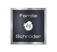 Metzler® sonnette encastrable avec gravure personnalisée et bouton LED IP67 anthracite RAL 7016 pour mur extérieur inoxydable et résistante aux intempéries 6 × 6 cm acier V2A