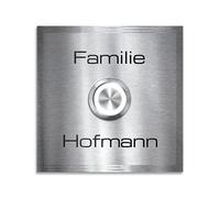 Metzler® Sonnette extérieure avec Gravure personnalisée et Bouton LED étanche IP67 Anthracite 60x60 mm - Design Moderne Robuste Installation Facile - 10 Ans de disponibilité des pièces détachées