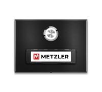 Metzler® sonnette extérieure avec plaque nominative interchangeable et LED au choix noir intense RAL 9005 - inox IP67 montage en saillie installation facile - 10 ans pièces détachées