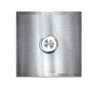 Metzler® sonnette inox avec bouton LED IP67 et montage encastré ou saillie sans gravure 110 x 110 mm compacte et durable 10 ans de pièces détachées usage extérieur façade immeuble