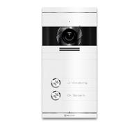 Metzler VDM10 2.0 Interphone vidéo IP 2 boutons, 2 fils, blanc | deux logements, caméra Full HD 2MP, champ 146° x 82°, vision nocturne 10 m, relais gâche et portail, visiophone étanche