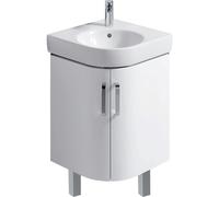 Meub. bas Geberit Renova Comp pour l-mains ang 2 portes 69x75.4-76.9x55 Blanc - GEBERIT 009917CBLBB