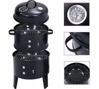 Meuble 3 en 1 Barbecue au charbon de bois Fumoir 40×80 cm - Barbecue au charbon de bois 46613