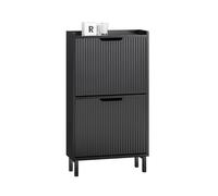 Meuble à Chaussures 2 Portes abattantes FSR177-SCH SoBuy - 50 x 19 x 90 cm - Noir