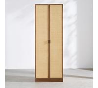 Meuble à chaussures 2 portes battantes L60 60.3x170x38.8cm Marron