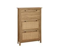 HOMCOM - Meuble à chaussures - Panneaux de particules - 80x23.5x121.5cm - Bois naturel