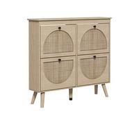 HOMCOM - Meuble à chaussures - Panneau de particules - 105x24x97.5cm - Bois naturel