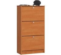 Meuble à chaussures AKORD Aulne 60 cm 3 portes façade Aulne 3 étagères 60x28,5x113 cm Aulne G
