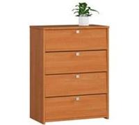 Akord Armoire À Chaussures Rubin 4 Portes Basculantes Aulne 66X36X85