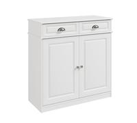 SoBuy Scarpiera 2 portes 2 tiroirs blanc 80x35x82 cm FSB104-W