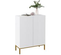 Meuble à chaussures - HOMCOM - 20 paires - portes à fermeture douce, étagères réglables - bois - 72x31,5x95cm - blanc