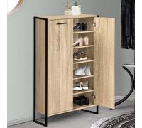 IDMarket - Armoire à Chaussures 18 Paires Luis 2 Portes Design Industriel