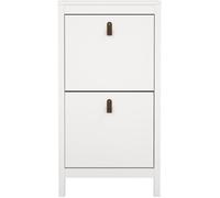 Meuble à chaussures - MADRID - Blanc - 8 paires - 53,8 x 24,6 x 102,9 cm