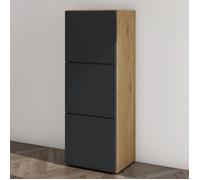 Meuble à chaussures - MAI & MAI - Armoire à Chaussures Commode - Gris - 3 étagères - Design sans poignée