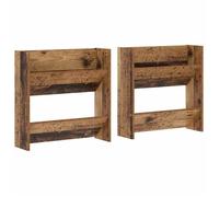 Meuble à chaussures mural - vidaXL - Bois ancien - Bois d'ingénierie - 80x18x60 cm - 2 étagères - Lot de 2