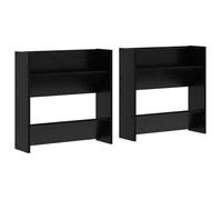 Meuble à chaussures mural - vidaXL - Chêne noir - Bois d'ingénierie - 80x18x60 cm - 2 étagères - Lot de 2