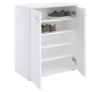 IDIMEX Meuble à Chaussures Olympe, Commode Meuble de Rangement avec 2 Portes avec 4 tablettes intérieures, en mélaminé Blanc Mat