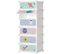 Meuble à chaussures pour enfants avec 6 tiroirs et portes, 43 x 31 x 105 cm, blanc, LPC904W01