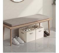 Meuble A Chaussures, pour jusqu’à 16 Paires, Boîte de Rangement Gain de Place, Séparateurs Réglables, Empilable, Beige Cappuccino