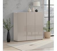 Meuble à Chaussures Sous Dmora, en Bois Nobilité Gris Taupe 120x34x115h cm
