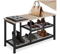Meuble à chaussures - TECTAKE - Étagère à chaussures TAUNTON en bois MDF 80 x 30 x 45,5 cm - Bois clair/Chêne sonoma