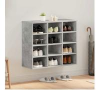 Meuble a chaussures Vidaxl Cabinet à chaussures avec étagère Gris béton 77,5 x 30 x 67 cm