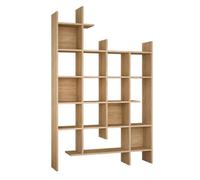 Bibliothèque - BOK - Concept Usine - 15 étagères - contemporain - 122 x 25 x 188 cm - couleur Bois