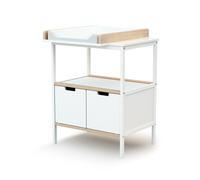 Meuble à Langer essentiel plus blanc / hêtre brut