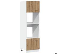 Meuble à micro-ondes Lyon - vidaXL - bois d'ingénierie - chêne artisanal qsb65q89