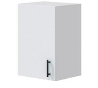 Meuble à suspendre, meuble haut de cuisine mural avec 1 porte coloris blanc brillant - hauteur 59 x longueur 40 x profondeur 34 cm