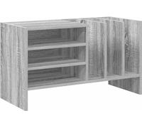 Meuble à vinyles avec étagère Gris Sonoma 78,5 x 35 x 45 cm