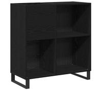 Meuble à vinyles en bois d'ingénierie - vidaXL - Chêne noir - 85x38x89 cm - Moderne - Rangement média - 4 étagères