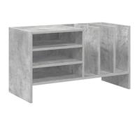 vidaXL Meuble à vinyles moderne Gris béton 78,5 x 35 x 45 cm Bois d'ingénierie 6 étagères