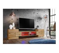Meuble Banc TV Merano Komodee - LED RGB - Wotan & Wotan - Version 2 - L230cm x H53cm x P35cm