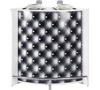 Meuble Bar Comptoir Cuisine Blanc 107 cm - Capitons 911 - L 106.9 x l 53.3 x H 104.8 cm