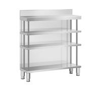 Royal Catering Meuble bar comptoir - inox - 100 x 30 x 105 cm - Royal Catering Meuble arrière bar Comptoir de bar Plan de travail professionnel Table de travail en inox