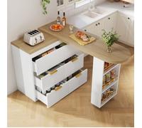 Meuble Bar de Cuisine modulable et gain de place, extensible, pivotant, adapté aux cuisines ouvertes, appartements et bl MEUBLE BAR
