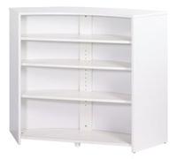 Meuble Bar, Meuble Comptoir Blanc 135 cm - Rock 451 - L 134.5 x l 55.3 x H 104.8 cm